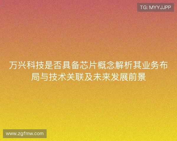 万兴科技是否具备芯片概念解析其业务布局与技术关联及未来发展前景